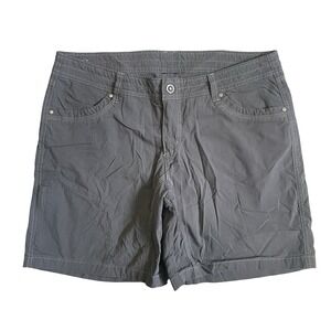 Kuhl Shorts‎ Womens 18 Grey Splash Trekking Hiking Outdoor Zip Pocket Nylon 6078